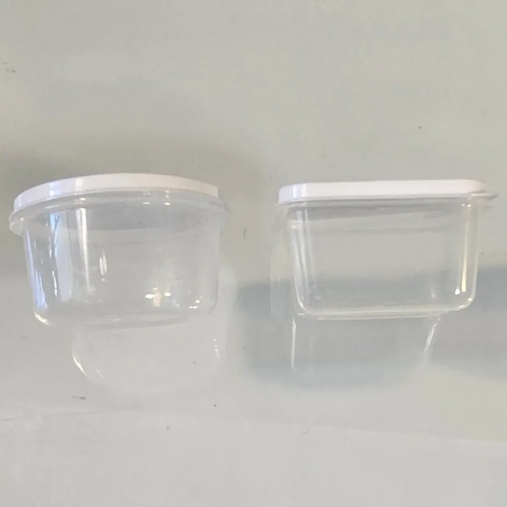 5 Miniature Plastic Storage Containers with Lids Crafts Room Kitchen Organizing